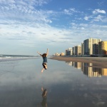 Jumping for Joy at Daytona Beach
